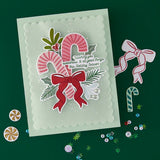 Hero Arts Candy Cane Swag Stamp & Cut Set from the Candy Cane Season Collection