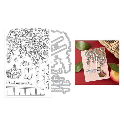 In The Orchard Stamp & Cut Set from the I Pick You Collection