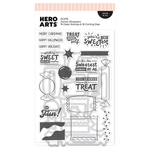 Candy Wrappers Stamp & Cut by Carly Tee