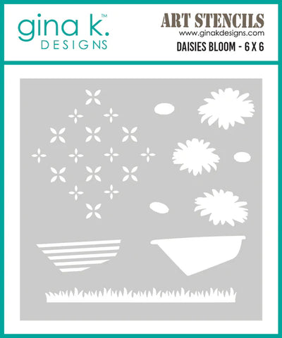 Daisies Bloom Stencil