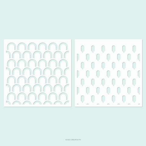 Pack de pochoirs déco (paquet de 2 ; 6 x 6)