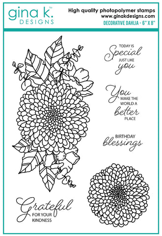 Decorative Dahlia Stamp Set