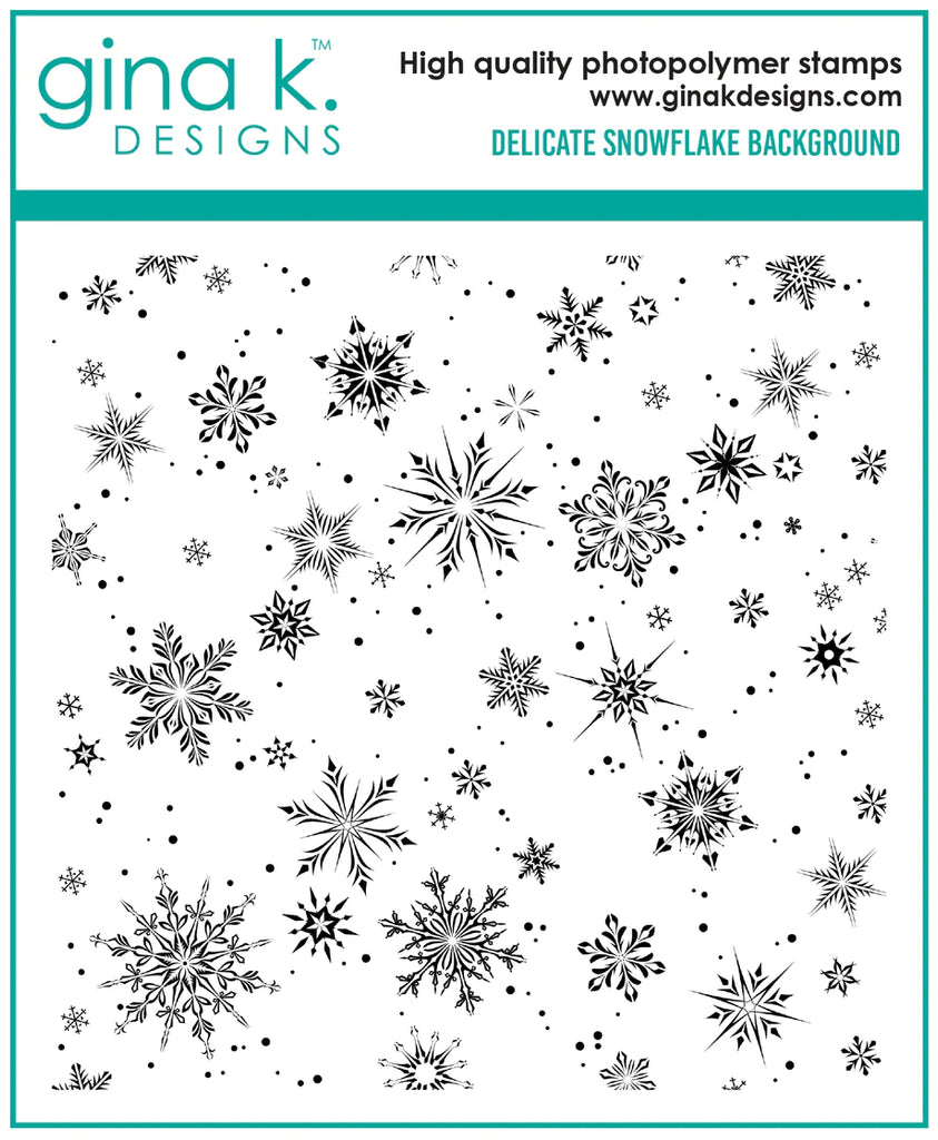 Delicate Snowflake Background Stamp