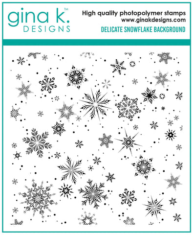 Delicate Snowflake Background Stamp
