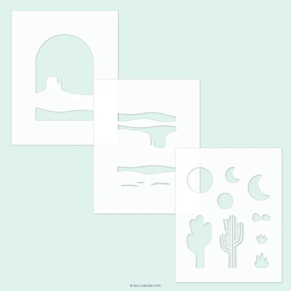 Desertscape Stencil Pack (3 qty; 4.75 x 6)