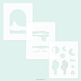 Desertscape Stencil Pack (3 qty; 4.75 x 6)