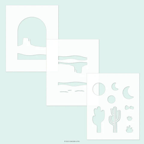 Desertscape Stencil Pack (3 qty; 4.75 x 6)