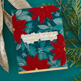 Playful Poinsettia 3D Embossing Folder from the Simon's Snow Globes Collection by Simon Hurley
