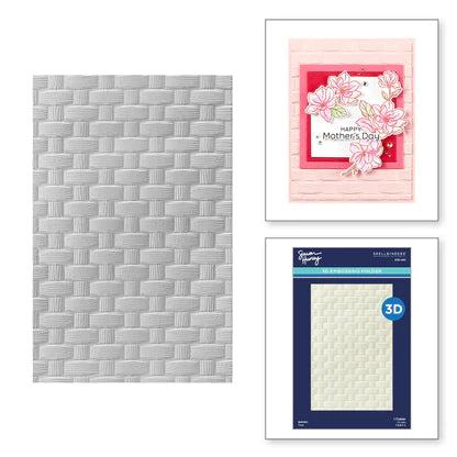 Woven 3D Embossing Folder from the Spring Sampler Collection by Simony Hurley