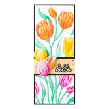 Twirling Tulips 3D Embossing Folder and Stencil Bundle from the Tulip Garden Collection by Simon Hurley