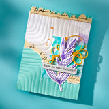Lined Corners 3D Embossing Folder from the Modern Botanicals Collection by Dina Wakley