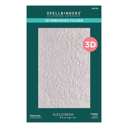 Floral Fans 3D Embossing Folder from the Spring in Kyoto Collection by Alex Syberia Designs