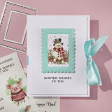 Postage Stamps 3D Emboss & Cut Folder from the Holiday Magic Collection
