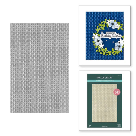 Linen 3D Embossing Folder from the Texture & Foliage Collection by Suzanne Hue