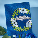 Birthday Wishes Sentiments BetterPress Plate & Die Set from the Texture & Foliage Collection by Suzanne Hue