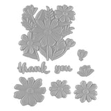 Thank You Bouquet 3D Emboss & Cut Folder from the Tabbed Classics Collection by Wendy Vecchi
