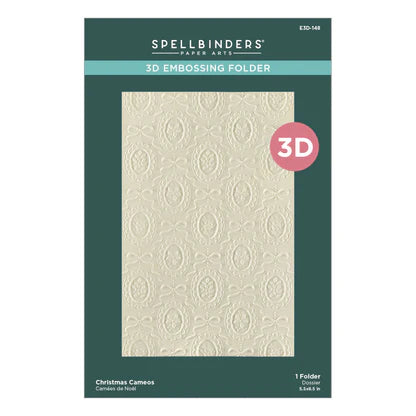 Christmas Cameos 3D Embossing Folder from the Merry Moments Collection