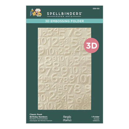 Classic Pooh Birthday Numbers Etched Dies from the Say Cheese Classic Pooh Birthday Collection