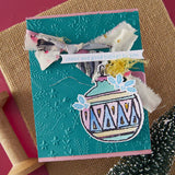 Stars and Fronds Frame 3D Embossing Folder from the Starry Holiday Collection by Dina Wakley