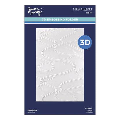 Streamline 3D Embossing Folder from the Ski-son's Greetings Collection by Simon Hurley