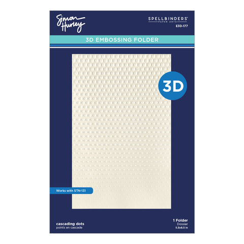 Cascading Dots 3D Embossing Folder by Simon Hurley