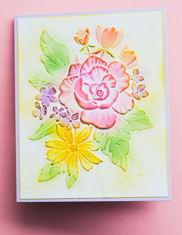 Cheerful Floral 3D Embossing Folder and Die