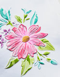 Dossier et matrice de gaufrage 3D floral gracieux