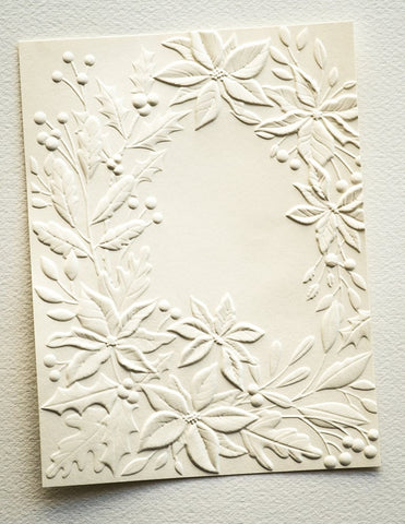 Poinsettia Corner 3D Embossing Folder and Dies