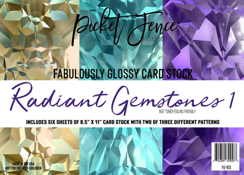 Fabulously Glossy Card Stock - Radiant Gemstones 1