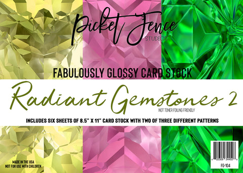 Fabulously Glossy Card Stock - Radiant Gemstones 2