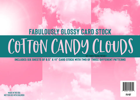 Fabulously Glossy Card Stock - Cotton Candy Clouds