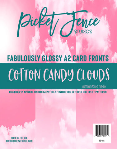 Fabulously Glossy A2 Card Fronts - Cotton Candy Clouds