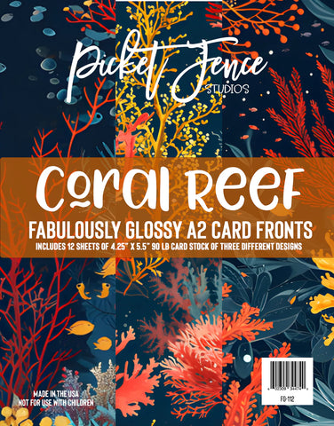 Fabulously Glossy A2 Card Fronts - Coral Reef