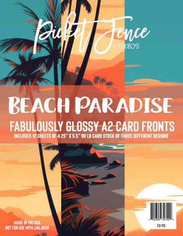 Fabulously Glossy A2 Card Fronts - Beach Paradise