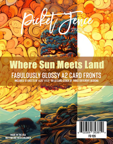 Fabulously Glossy A2 Card Fronts - Where Sun Meets Land