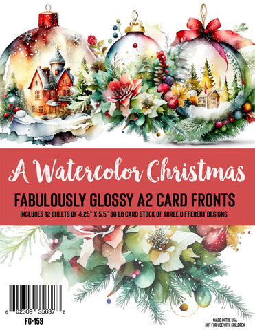 Fabulously Glossy A2 Card Fronts (12 pk)-A Watercolor Christmas