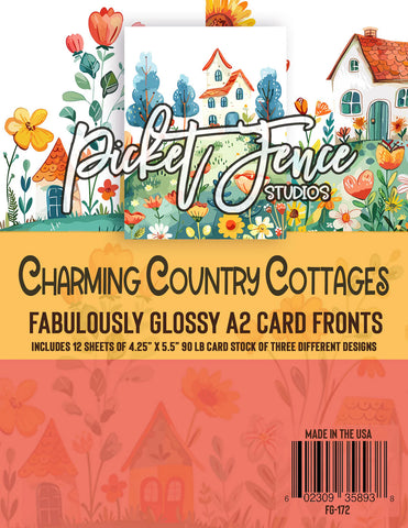 Fabulously Glossy A2 Card Fronts (12 pk)-Charming Country Cottages