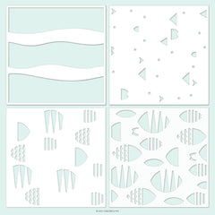 Fish Friends Stencil Pack (4 qty; 6 x 6)