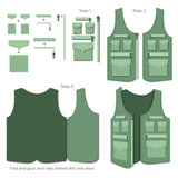 Fishing Vest A2 Card Base Honey Cuts