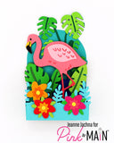 Flamingo Pop Up Card Dies