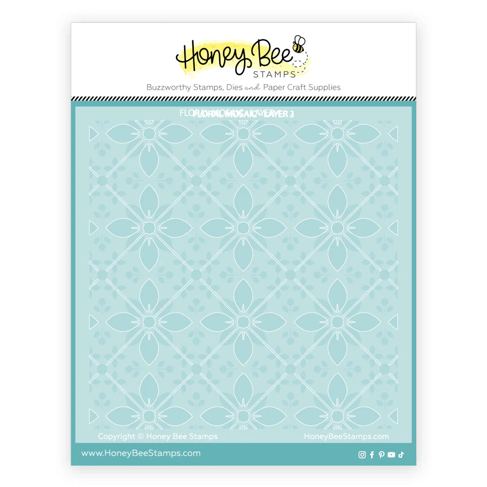 Floral Mosaic Layering Stencil (Set Of 4)