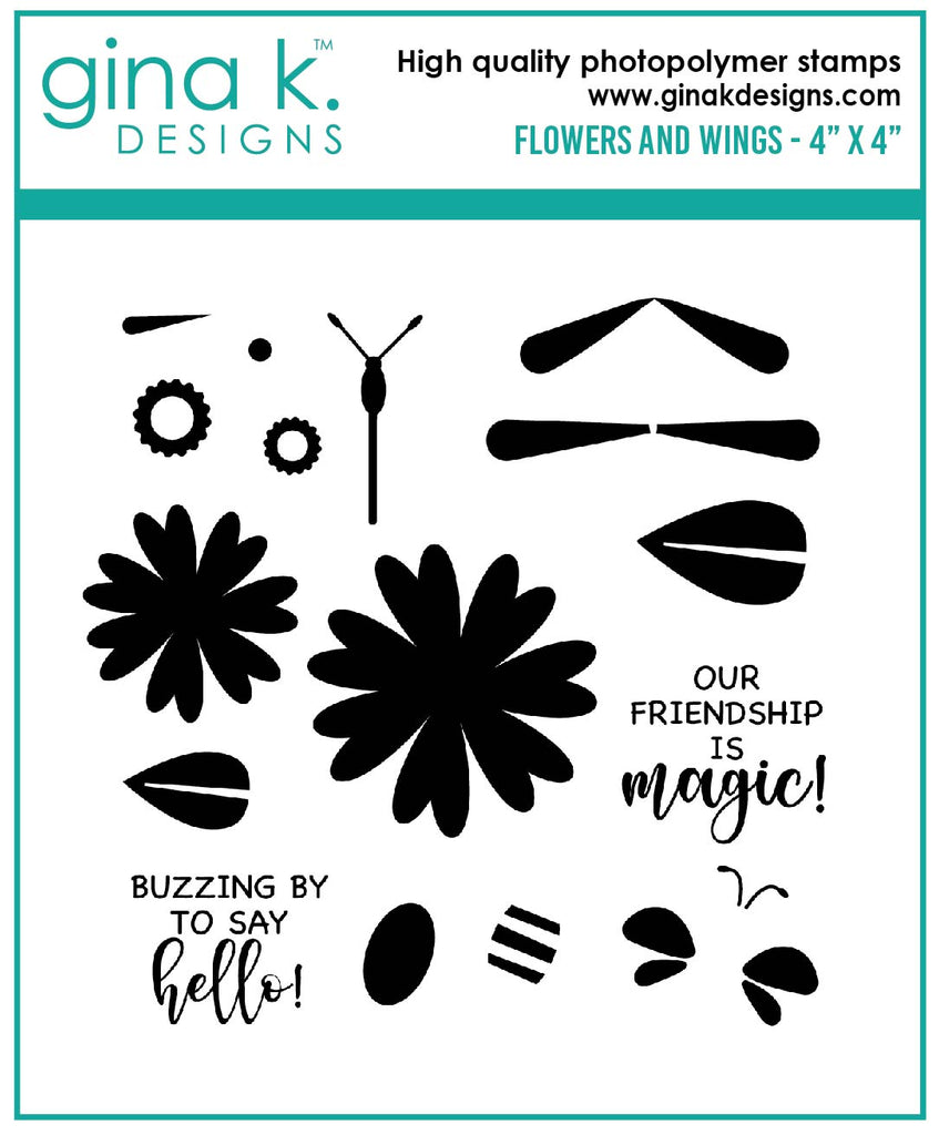 Flowers and Wings MINI Stamp Set