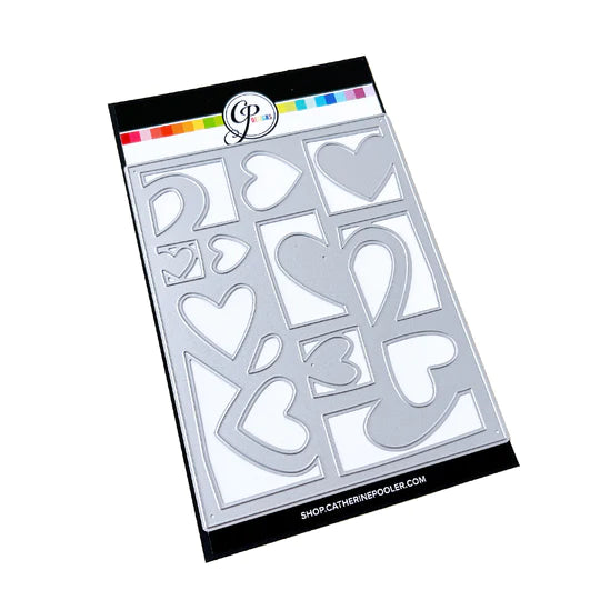 Matrice de découpe pour plaque de couverture Fold-n-Cut Hearts