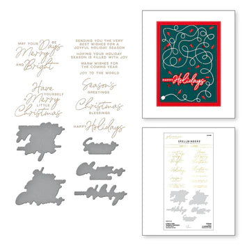 A Merry Little Christmas Sentiments Glimmer Hot Foil Plate & Die Set from the De-Light-Ful Christmas Collection by Yana Smakula