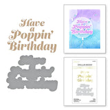Glimmering Poppin’ Birthday Hot Foil Plate & Die Set from the It’s My Party Too Collection