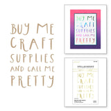 Buy Me Craft Supplies Plaque d'aluminium chaude Glimmer de la collection Glimmer Cardfront Sentiments