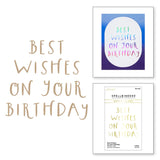 Best Wishes on Your Birthday Glimmer Hot Foil Plate from the Glimmer Cardfront Sentiments Collection