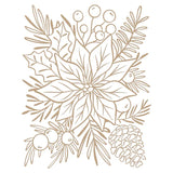 Full Bloom Poinsettia Hot Foil Plate from the Glimmer for the Holidays Collection