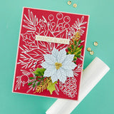 Full Bloom Poinsettia Hot Foil Plate from the Glimmer for the Holidays Collection