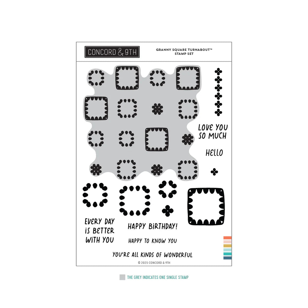 Granny Square Turnabout™ Stamp Set (6 x 8)